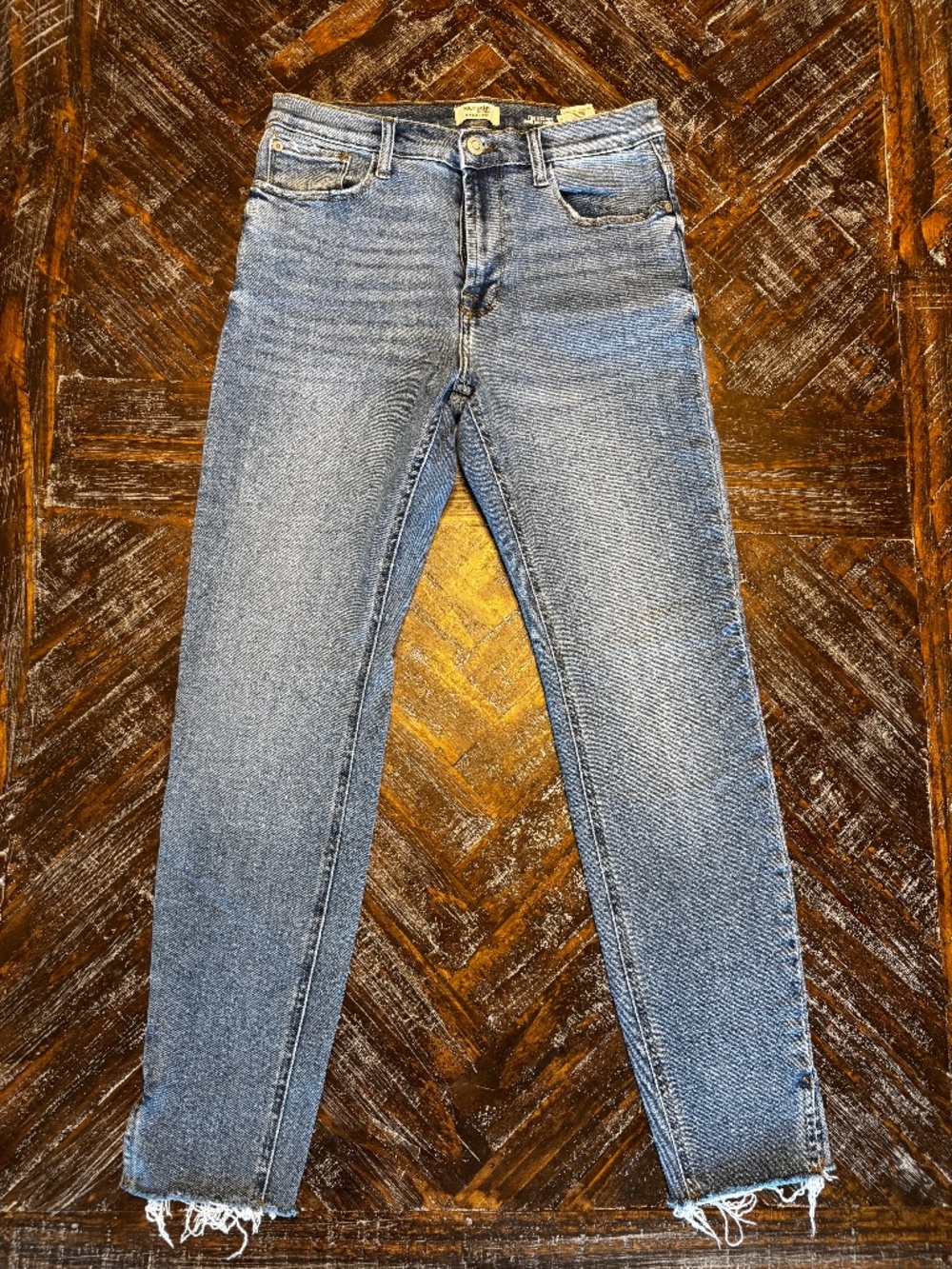 Kensie Jeans Vintage Luxe The Kelsey High Rise Skinny Raw Hem Jeans Size 8/29
